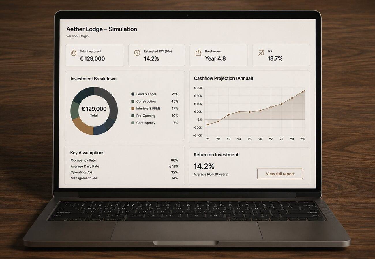 The Aether Lodge — investment simulation