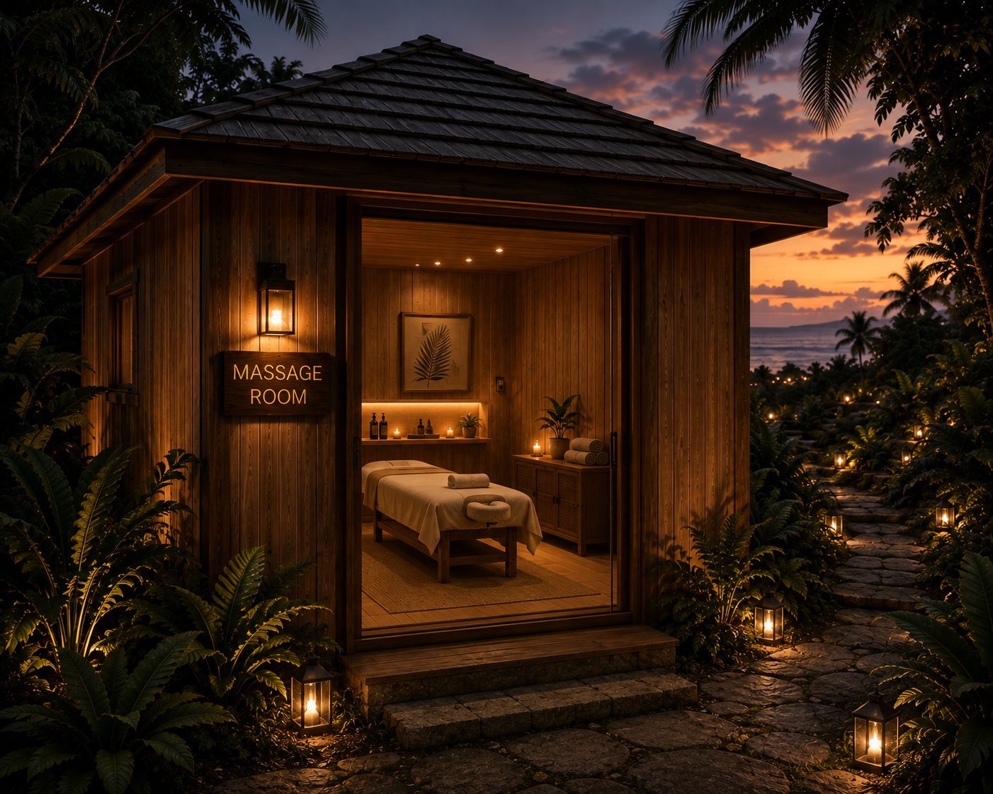 Massage Room, The Aether Lodge wellness facilities