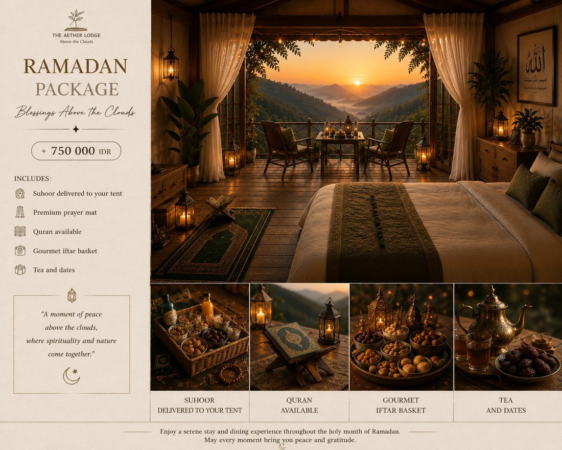 Forfait Ramadan, brochure française, The Aether Lodge