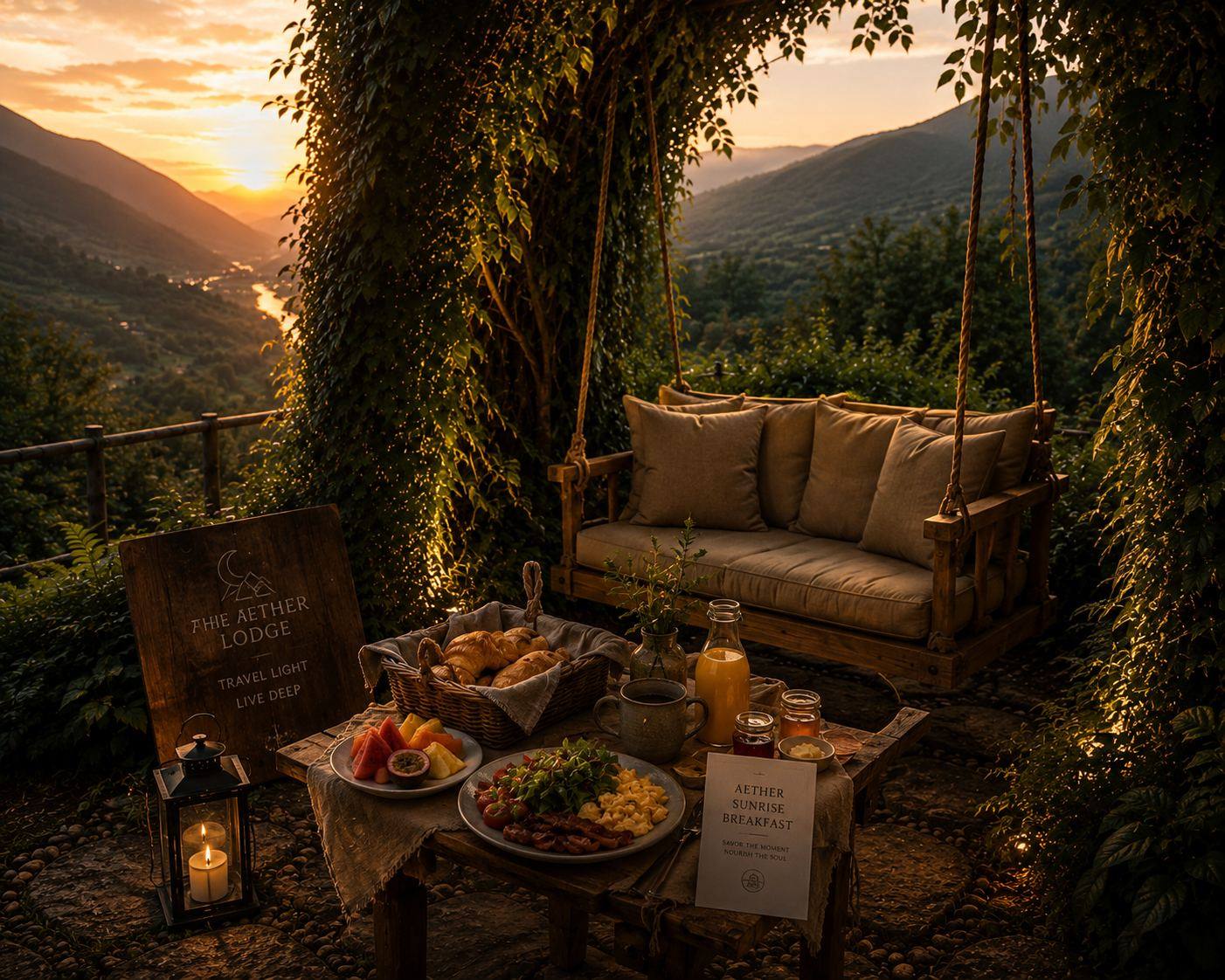 Aether Sunrise Breakfast, The Aether Lodge