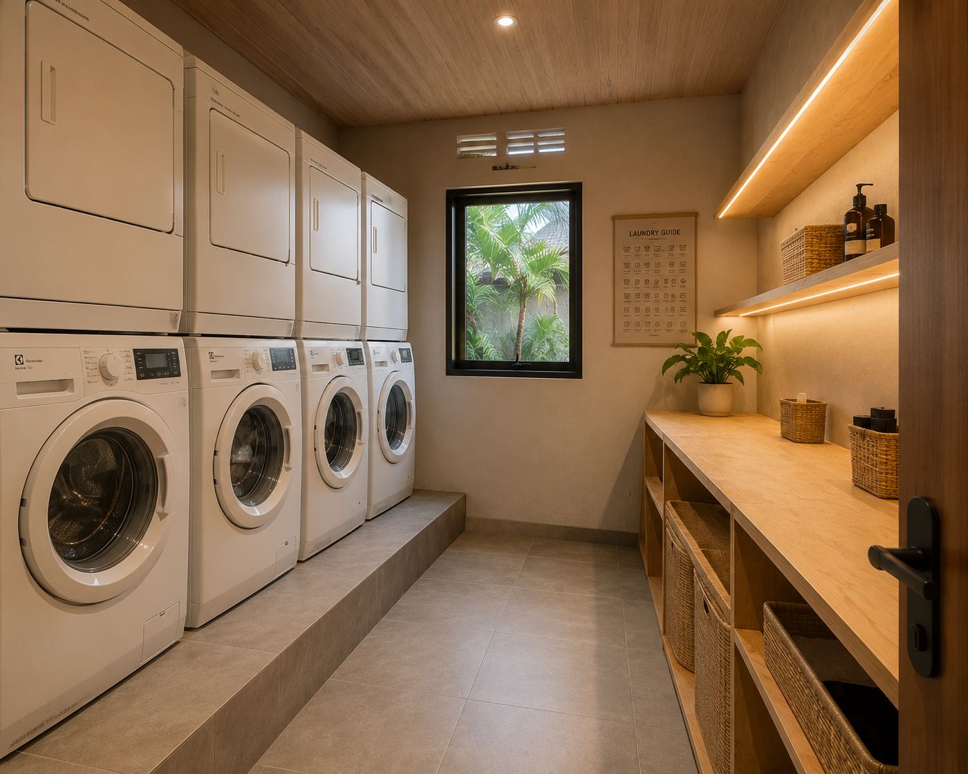 Aether Nest & Aether Den shared laundry room