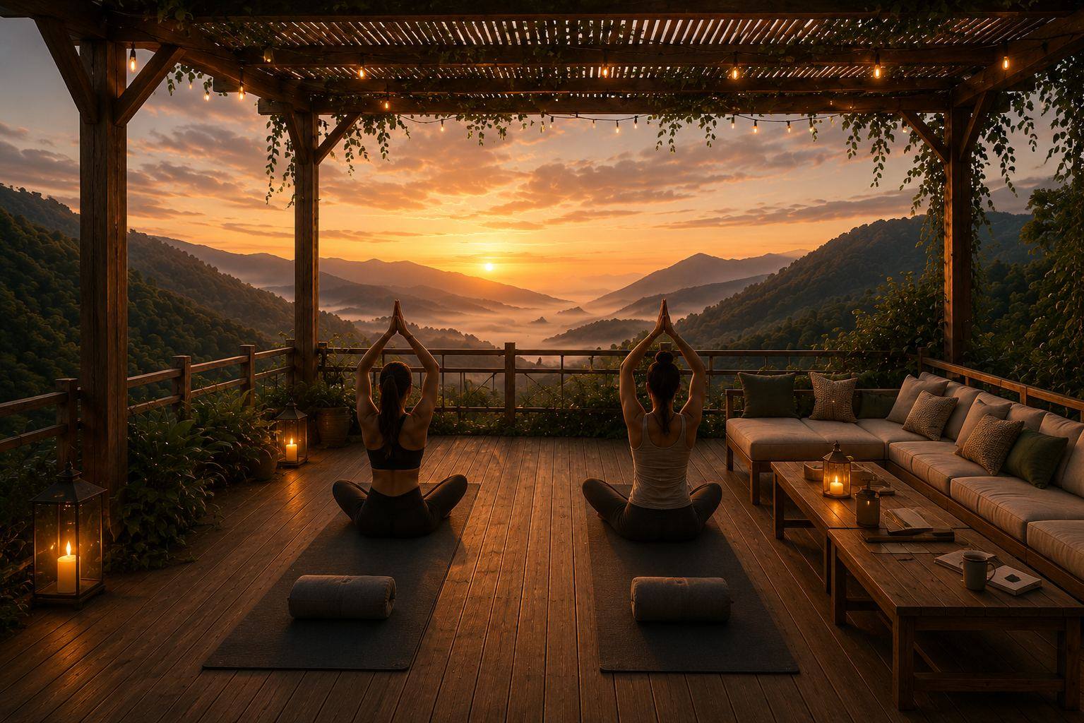 Sunrise yoga, Sky Deck