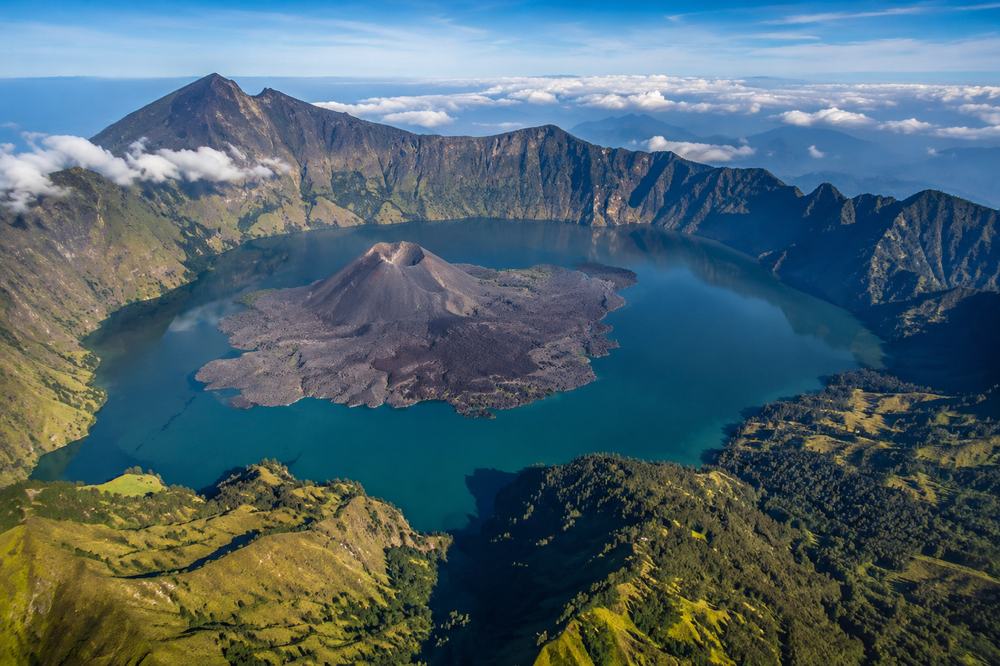 Mount Rinjani volcano, Lombok, Indonesia