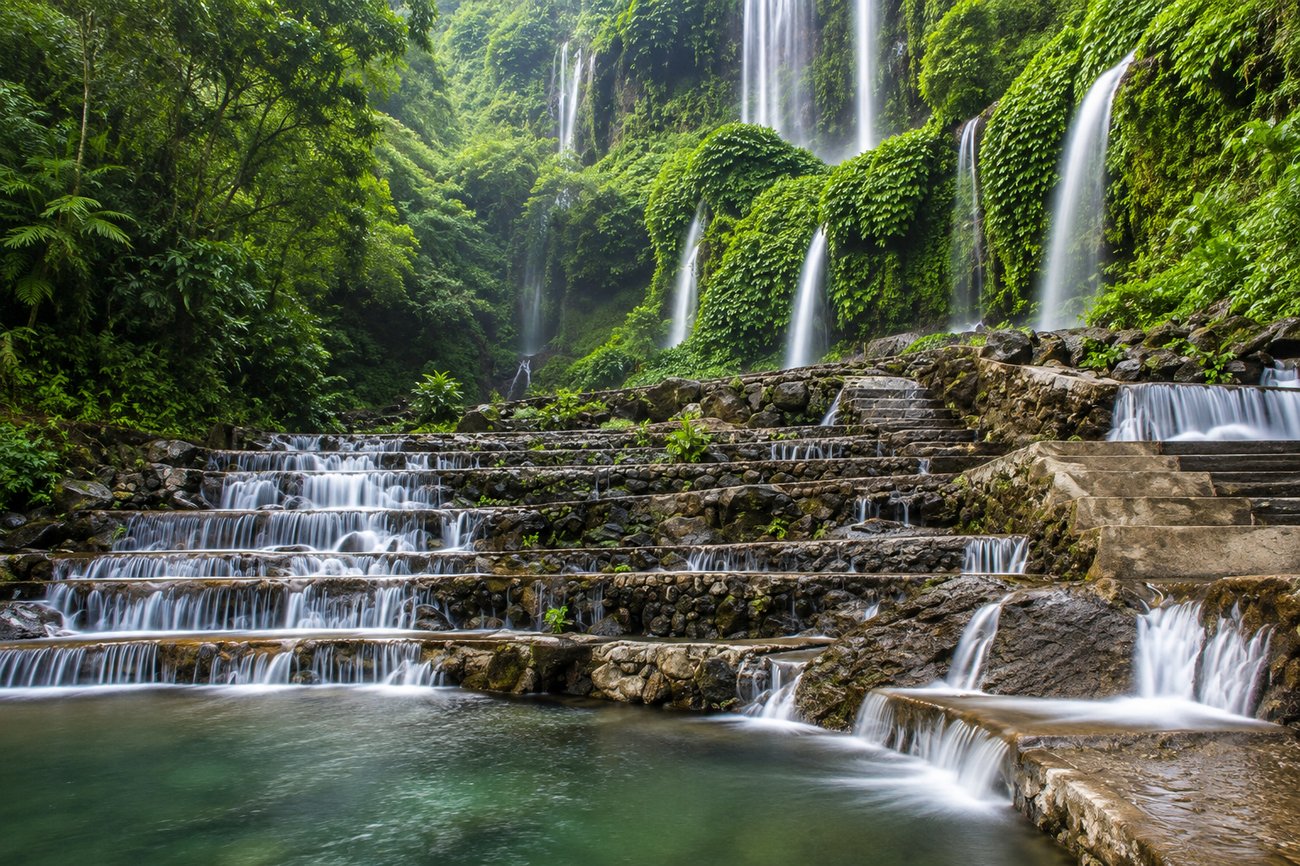Benang Stokel Waterfall, South Lombok, Indonesia