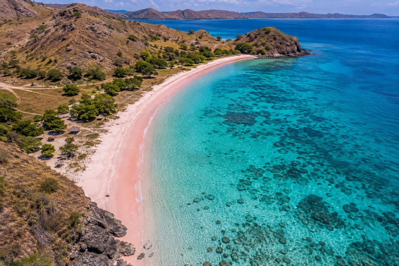 Pink Beach, Ekas Peninsula, South Lombok, Indonesia